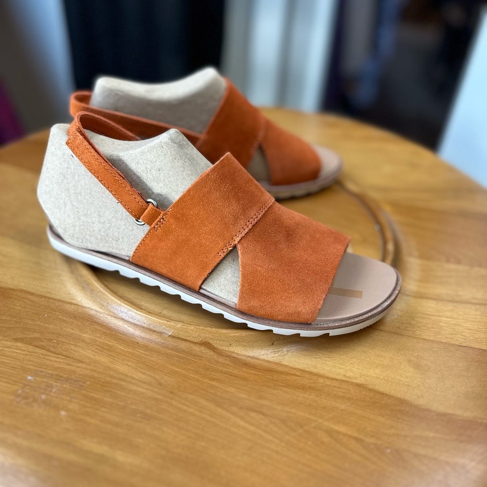 Sorel‎ NWB Size 7.5 the Ella 2 Orange suede slingback Sandals NWB - Picture 7 of 7
